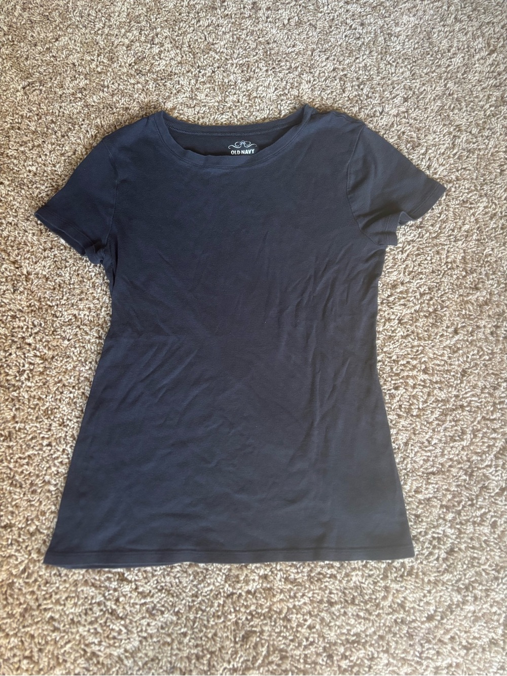 Old Navy Black Short Sleeve Crewneck Tee